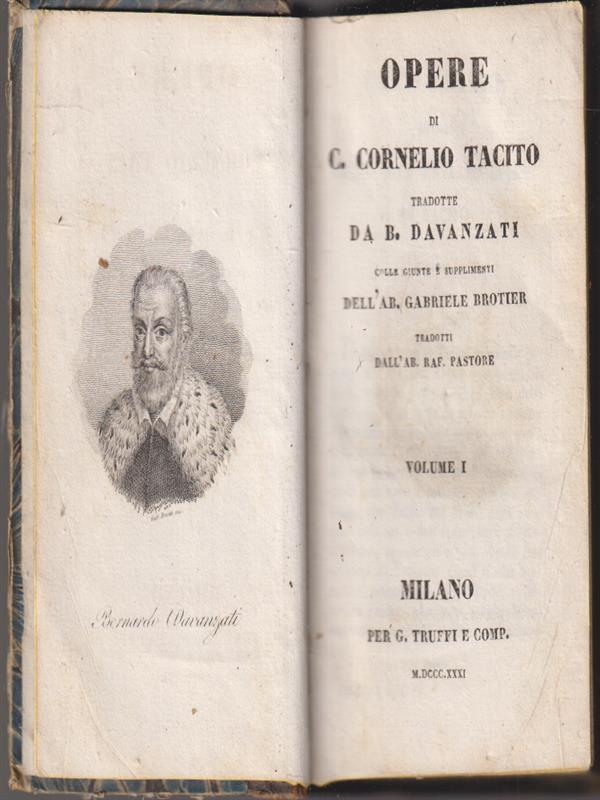 Opere di C.Cornelio Tacito 3 vv