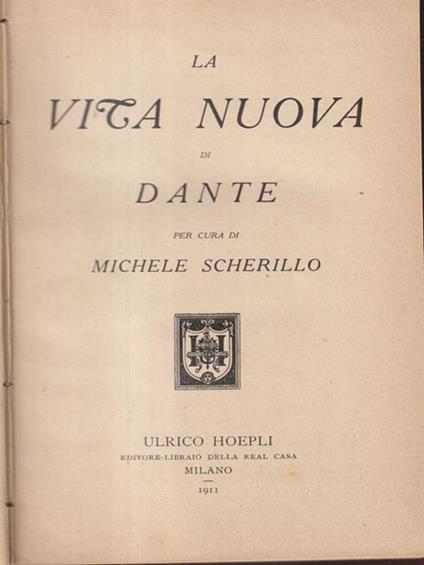 La vita nuova di Dante - Michele Scherillo - copertina