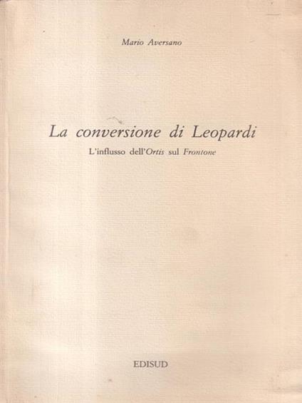 La conversione di Leopardi - copertina
