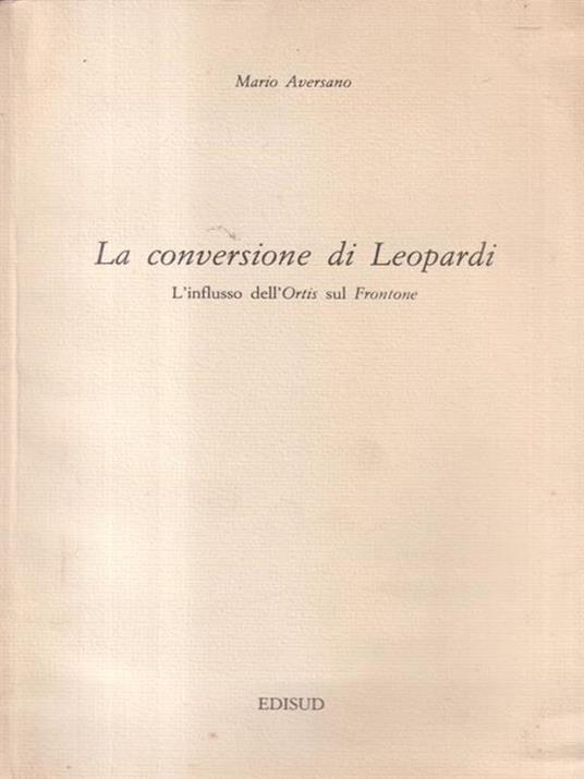 La conversione di Leopardi - copertina