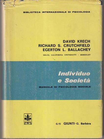 Individuo e società - copertina