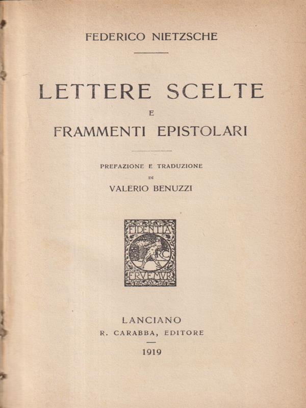 Lettere scelte e frammenti epistolari