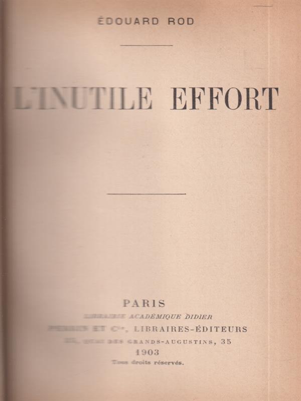L' inutile Effort