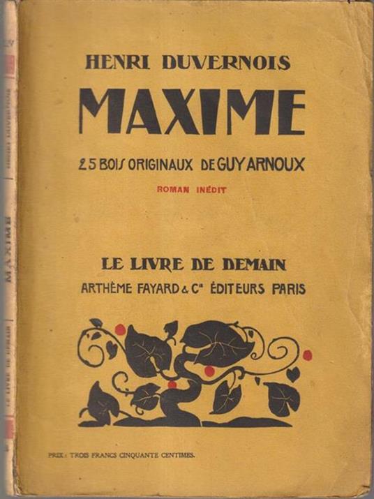 Maxime - Henri Duvernois - copertina