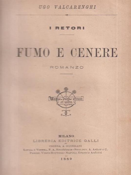 Fumo e cenere - Ugo Valcarenghi - copertina