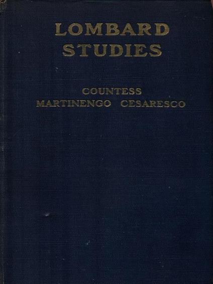   Lombard Studies - Evelyn Martinengo Cesaresco - copertina