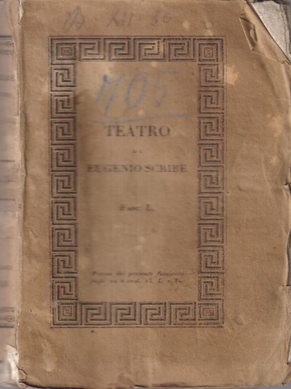 Teatro di Eugenio Scribe Fasc. L volume XXV