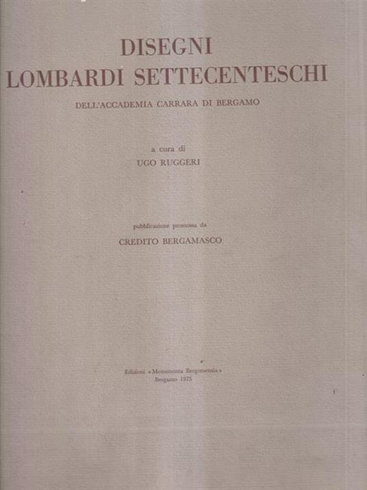   Disegni lombardi settecenteschi - Ugo Ruggeri - copertina