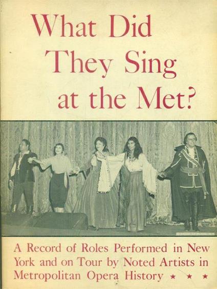 What did they sing at the met? - Robert J. Qayner - copertina