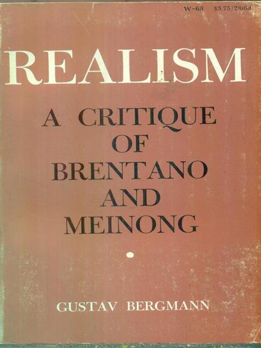 Realism: A Critique of Brentano & Meinong - Gustav A. Breymann - copertina