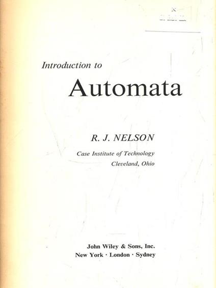   Introduction to Automata - copertina