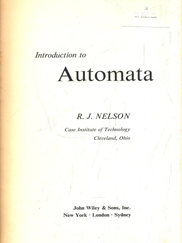   Introduction to Automata