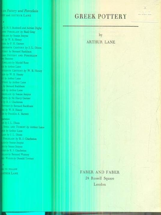   Greek Pottery - Arthur Lane - copertina