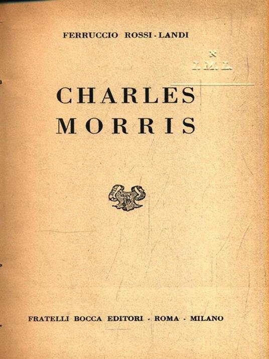   Charles Morris - Ferruccio Rossi-Landi - copertina