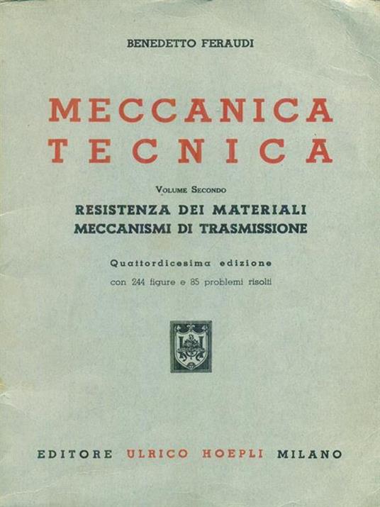 Meccanica tecnica vol. 2 - Benedetto Feraudi - copertina