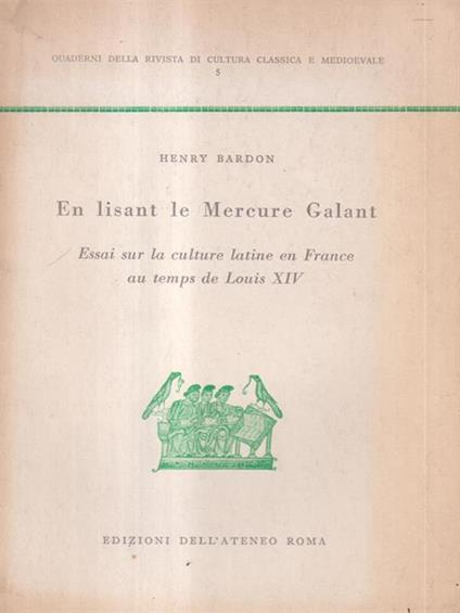En lisant le Mercure Galant - Henry Bardon - copertina