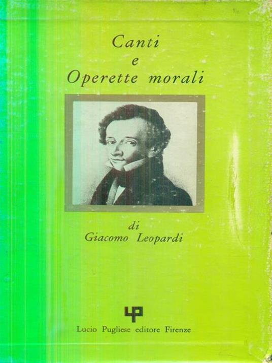 Canti e Operette morali - Giacomo Leopardi - copertina