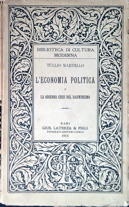 L' economia politica e la odierna crisi del darwinismo