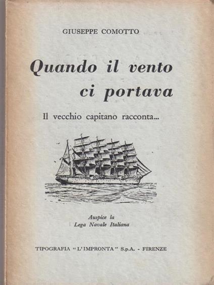   Quando il vento ci portava - Giuseppe Comotto - copertina