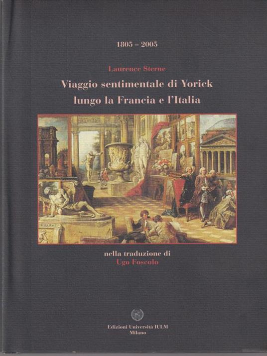 Viaggio sentimentale di Yorick lungo la Francia e l'Italia - Laurence Sterne - copertina