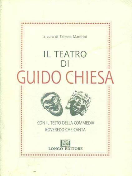 Il  teatro di Guido Chiesa - Talieno Manfrini - copertina