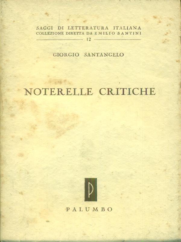 Noterelle critiche