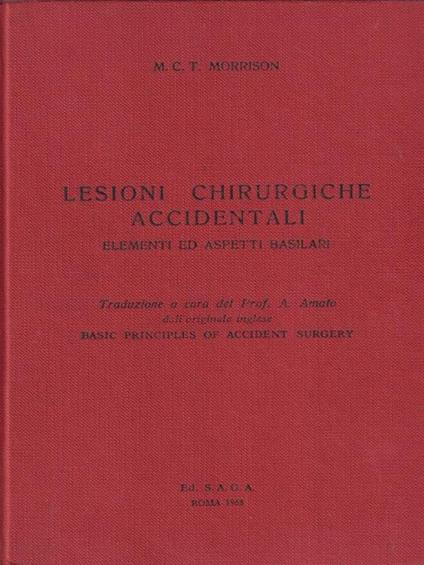 Lesioni chirurgiche accidentali - M.C.T. Morrison - copertina