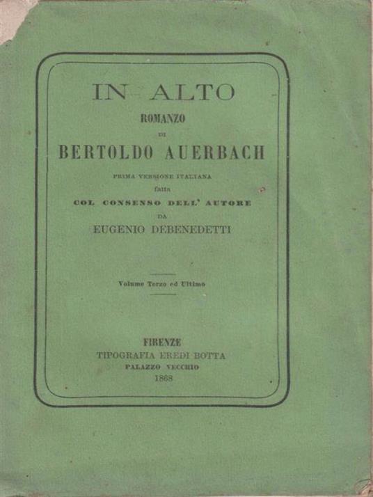 In alto vol. 3 - Berthold Auerbach - copertina