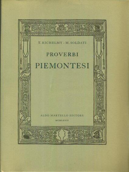 Proverbi Piemontesi - T. Richelmy - copertina