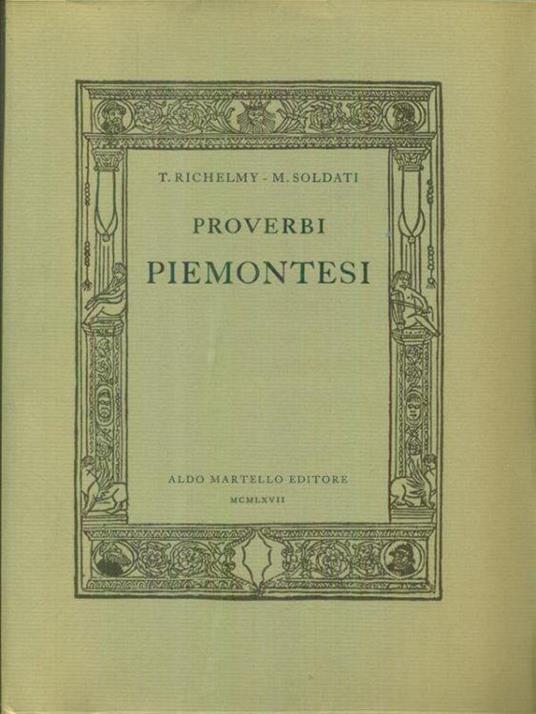 Proverbi Piemontesi - T. Richelmy - copertina