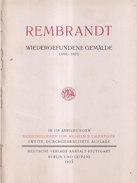 Rembrandt wiedergefundene gemalde -   - copertina