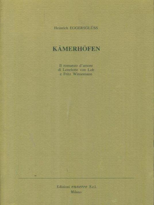 Kamerhofen - Heinrich Eggersglüss - copertina