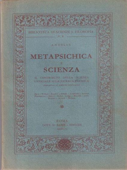 Metapsichica e scienza - Anhelus - copertina