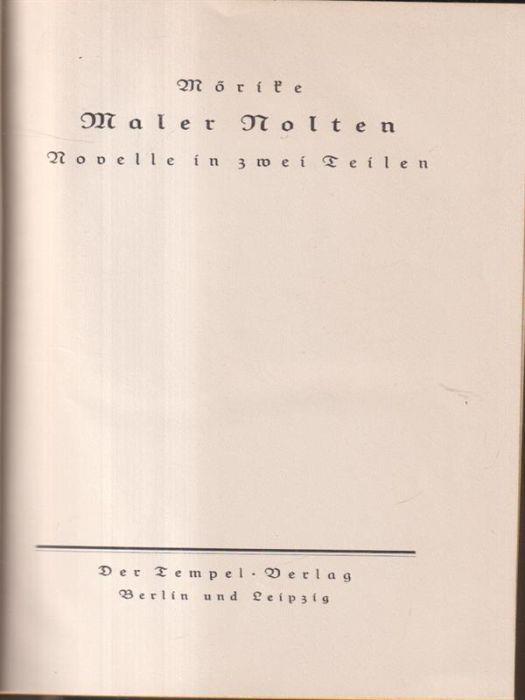 Maler nolten - Eduard Mörike - copertina