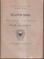 Bullettino senese di storia patria anno XIX 1912 fasc. III