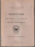 Bullettino senese di storia patria anno XVII 1910 fasc. II