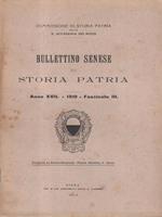 Bullettino senese di storia patria anno XVII 1910 fasc. III