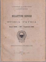 Bullettino senese di storia patria anno XVIII 1911 fasc II - III