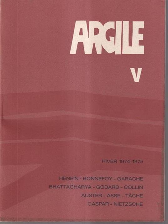 Argile V - 1974/1975 -   - copertina