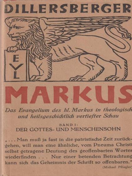 Markus band I - J. Dillersberger - copertina