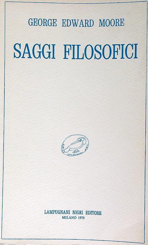 Saggi filosofici