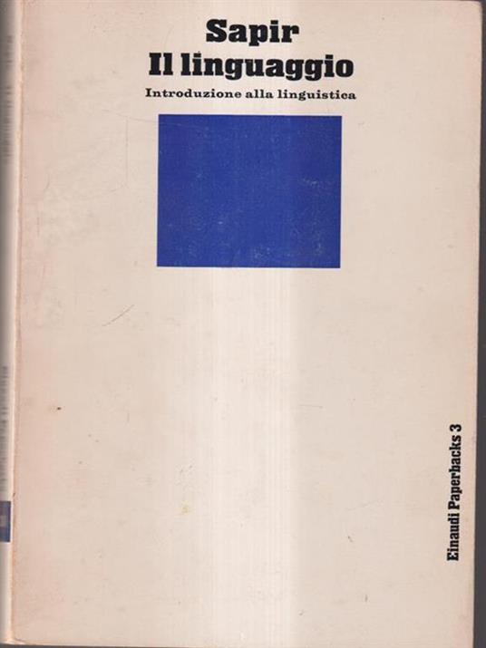 Il linguaggio - S. G. Sapir - copertina