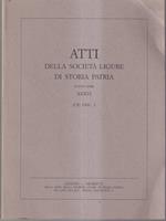 Atti ligure di storia patria nuova serie XXXVI (CX) fasc. I 1996