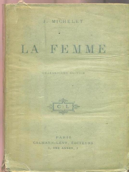 La femme - Jules Michelet - copertina