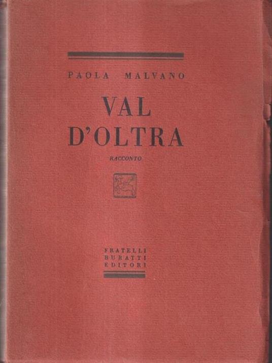 Val d'Oltra - Paola Malvano - copertina