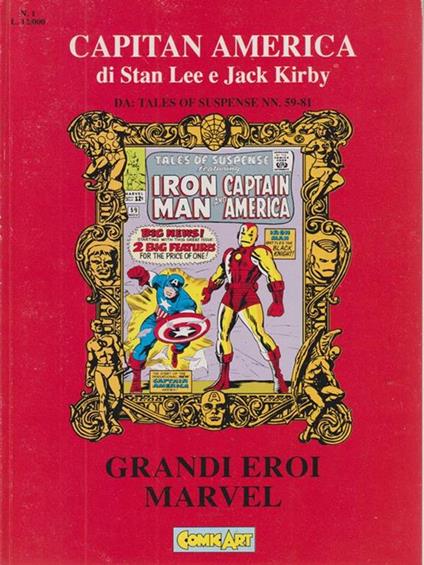 Grandi Eroi Marvel: Capitan America I - Lee - copertina