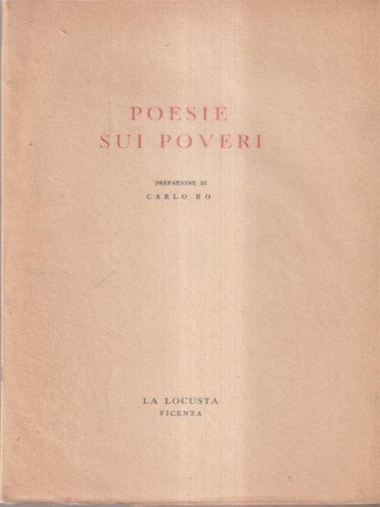 Poesie sui poveri - Carlo Bo - copertina