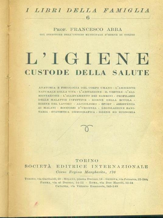 L' igiene - Francesco Abba - copertina