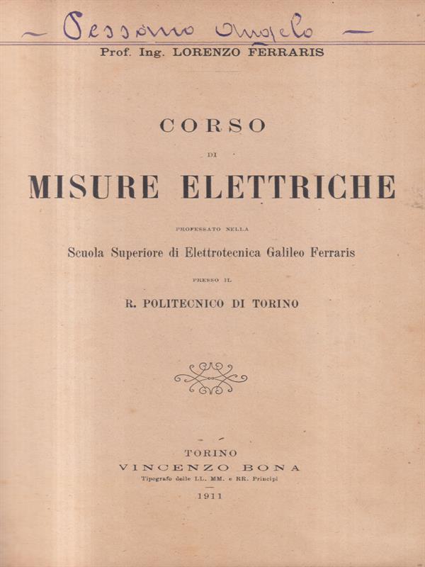 Corso di misure elettriche