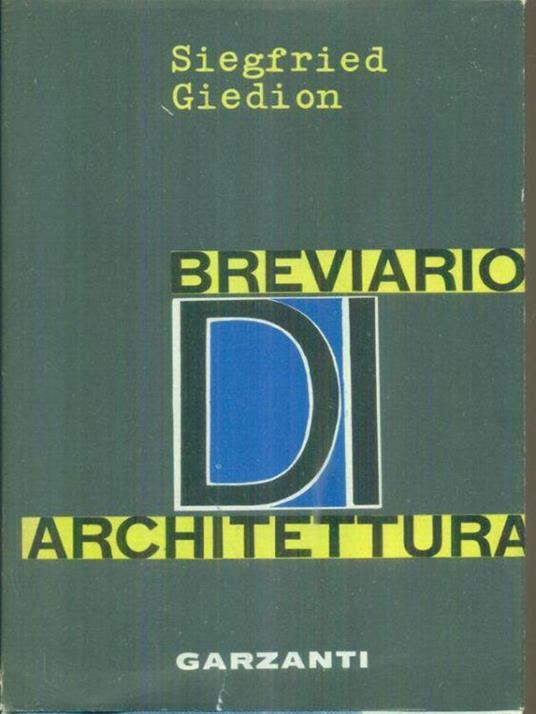 Breviario di architettura - Siegfried Giedion - copertina